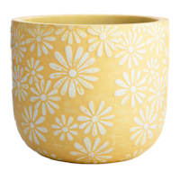 Sunny Club Yellow Daisy Outdoor Planter, 14"
