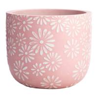 Sunny Club Daisy Pink Outdoor Planter, 12"