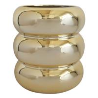 Crosby St. Indoor Gold Modern Rib Planter, 6"