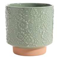 Honeybloom Indoor Cassia Green Flower Planter, 7"