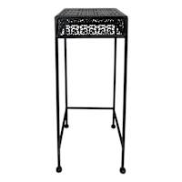 Black Metal Square Plant Stand, Medium
