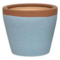 Honeybloom Indoor Blue Luka Texture Ceramic Planter, Small