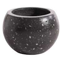 Crosby St. Indoor Black Terrazzo Cement Planter, 8"