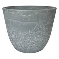 Grey Marble Swirl Outdoor Planter, Small