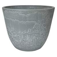 Grey Marble Swirl Outdoor Planter, Medium