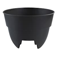 Black Balcony Outdoor Planter, 10"