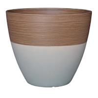 Honeybloom Green Wood Grain Outdoor Egg Planter, 12"