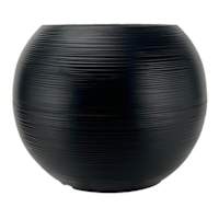 Crosby St. Black Round Modern Outdoor Planter, 14"