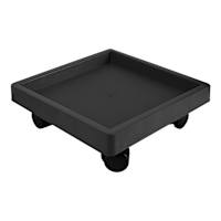 Black Square Plastic Plant Saucer, 16"