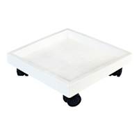 White Square Plastic Plant Saucer, 23"