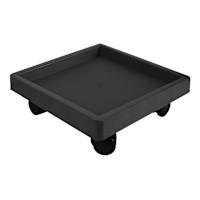 Black Square Plastic Plant Saucer, 23"