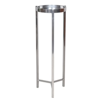 Crosby St. Silver Metal Plant Stand, Small