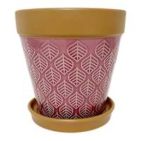 Indoor Sierra Planter Red with Saucer, 6"