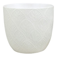 Found & Fable Indoor Sally White Planter, Large