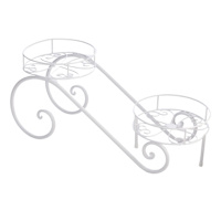 Providence White Bike Metal Planter Stand