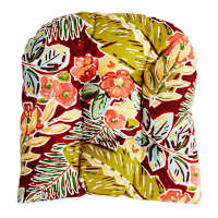 Tropical Cherry Outdoor Wicker Seat Cushion