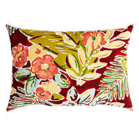 Tropical Cherry Lumbar Outdoor Throw Pillow, 14x20