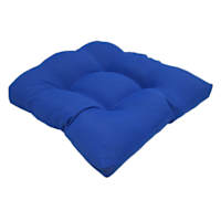 Cobalt Blue Canvas Outdoor Wicker Seat Cushion