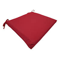Brick Red Canvas Outdoor Square Seat Cushion