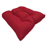 Brick Red Canvas Outdoor Wicker Seat Cushion