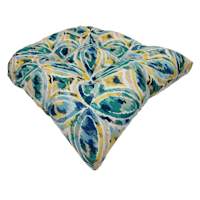 Watercolor Atlantis Outdoor Wicker Seat Cushion