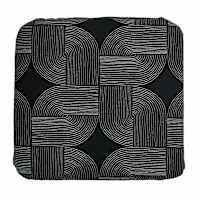 Black Geo Outdoor Chair Cushion