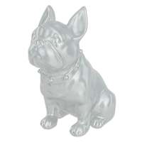 Crosby St. Silver French Outdoor Bulldog, 6.5"