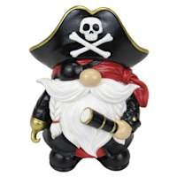 Pirate Gnome Outdoor Garden Statue, 8"