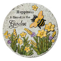 Bee Flower Outdoor Stepping Stone, 10"