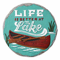 Life Is Better At The Lake Outdoor Stepping Stone, 10"