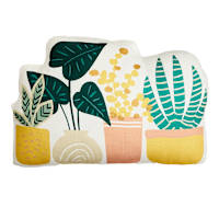 Multi Potted Plant Outdoor Throw Pillow, 13x18