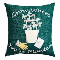 Honeybloom Grow Where Youre Planted Outdoor Throw Pillow, 18"