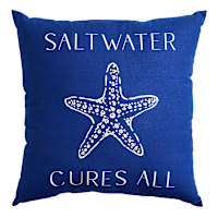 Honeybloom Saltwater Cures All Outdoor Throw Pillow, 18"