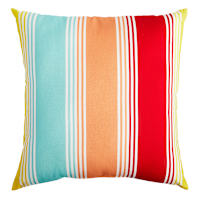 18in Bright Multi Stripe Pillow