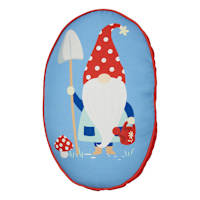 Sunny Club Oval Gnome Outdoor Throw Pillow, 18"