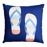 Honeybloom Flip Flop Outdoor Throw Pillow, 16"