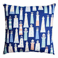 Honeybloom Lighthouse Outdoor Throw Pillow, 16"