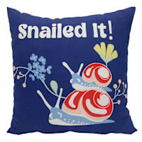 Sunny Club Snailed It Outdoor Throw Pillow, 16"