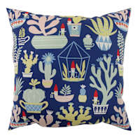 Sunny Club Garden Gnome Outdoor Throw Pillow, 16"