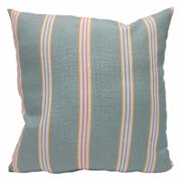 Honeybloom Light Green Stripe Outdoor Throw Pillow, 16"