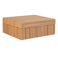 Medium Tan Woven Decorative Box, 10"