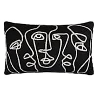 Crosby St. Modern Faces Lumbar Outdoor Throw Pillow, 14x20