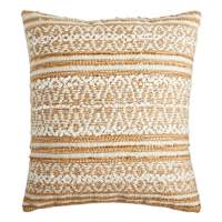 Found & Fable Natural Aztec Woven Outdoor Throw Pillow, 18"