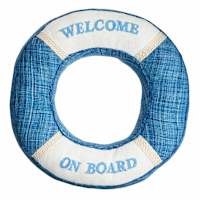 Honeybloom Shaped Lifesaver Outdoor Throw Pillow, 16"