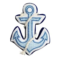Honeybloom Shaped Anchor Outdoor Throw Pillow, 18x13