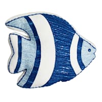 Honeybloom Shaped Fish Outdoor Throw Pillow, 15x12