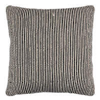 Crosby St. Black Solid Woven Outdoor Throw Pillow, 18"