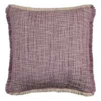 Providence Lavender Solid Woven with Fringe Outdoor Throw Pillow, 18"
