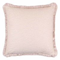 Found & Fable Solid Taupe Woven Euro Throw Pillow with Fringe, 24"