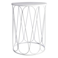Providence White Metal Plant Stand, 22"